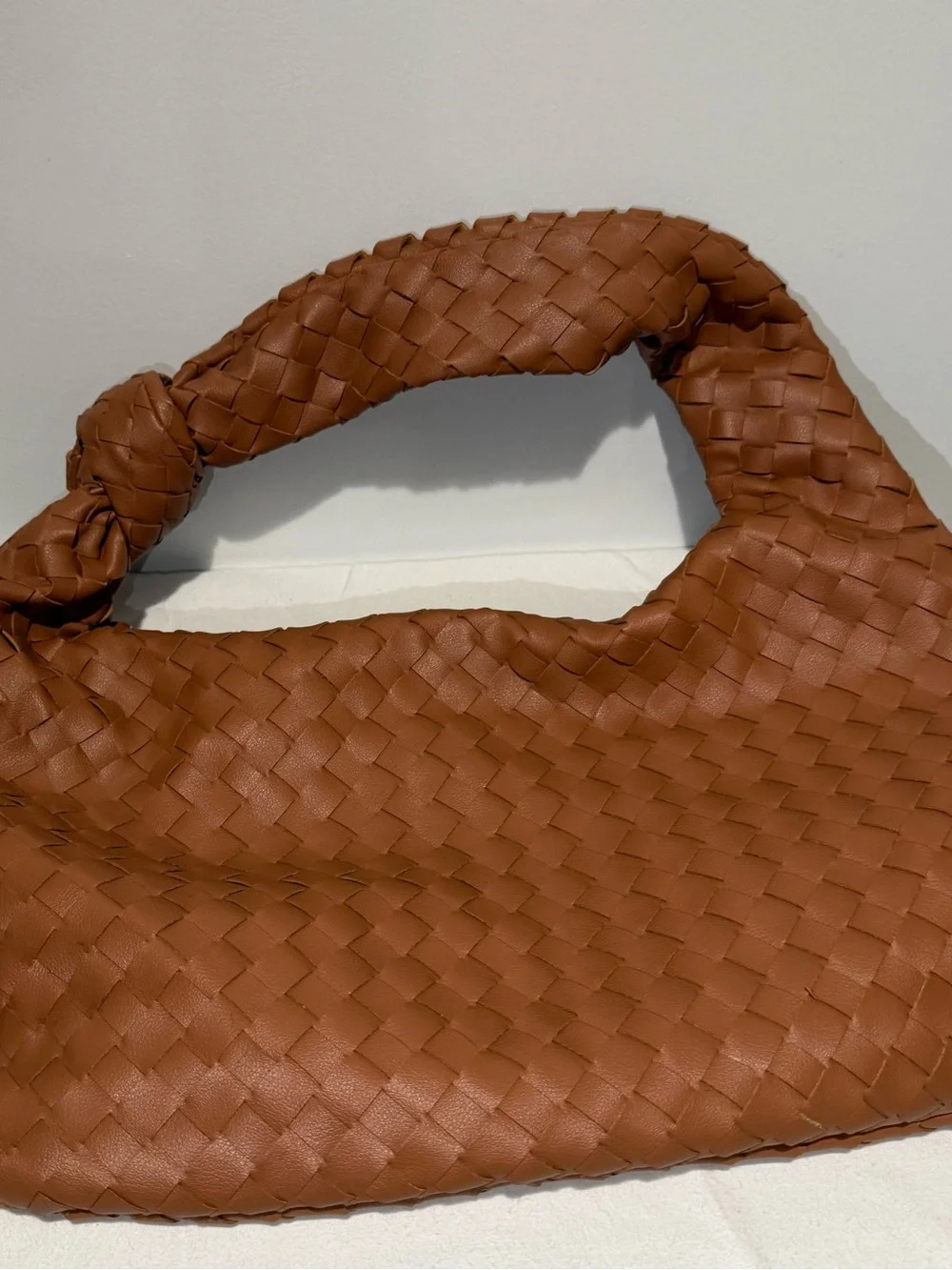 Urban Expressions Woven Shoulder Hobo Bag - Tan